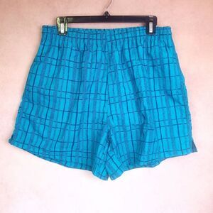 Vintage MTO Sport Swim Trunks Shorts Blue Turquoise Size Lg